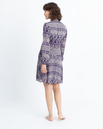 Tory Burch Clothing XS | US 2 Printed Long Sleeve Dress