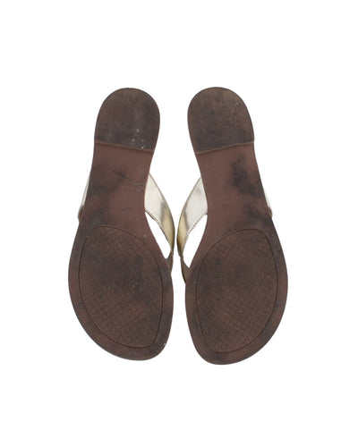 Tory Burch Shoes Medium | US 8.5 Metallic Flip flops