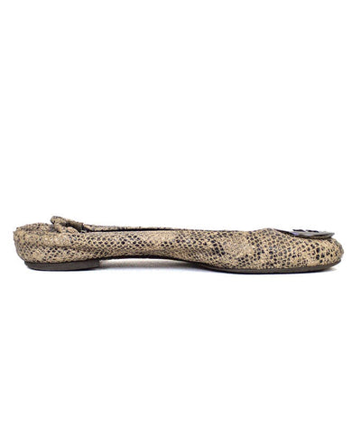Snakeskin tory burch flats cheap
