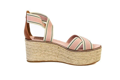 Tory Burch Shoes Small | US 7.5 "Frieda" Cross Strap Espadrille Platform Wedges