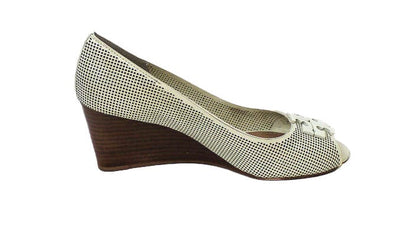 Tory Burch Shoes Small | US 7.5 Perforated "Lowell" Logo Wedges