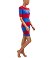 Tory Sport Clothing Small Fitted Ribbed Knee Length Dress