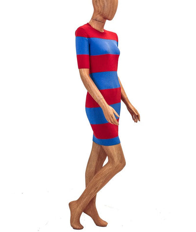 Tory Sport Clothing Small Fitted Ribbed Knee Length Dress