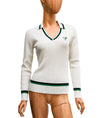 Tory Sport Clothing Small Ribbed Merino Polo Sweater