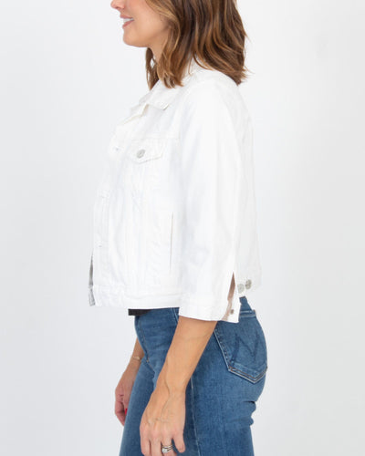 TRAVE Clothing Small White Jean Jacket