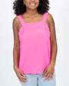Trina Turk Clothing Large Sleeveless Neon Silk Top