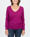 Trina Turk Clothing Small Long Sleeve V-Neck Merino Sweater