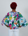 Trina Turk Clothing Small Multicolor Leaf Print Tunic