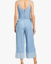 Trina Turk Clothing XL | US 12 "Cloud" Chambray Cropped Jumpsuit