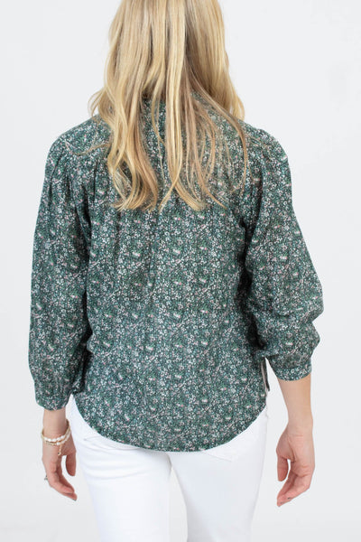 TROVATA Clothing XS "Birds of Paradis" Floral Blouse