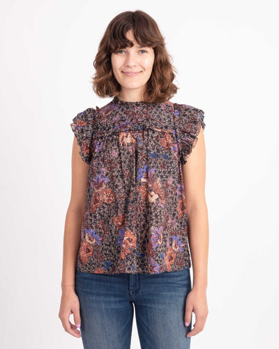 Ulla Johnson Clothing Medium | US 6 Printed Cap Sleeve Blouse
