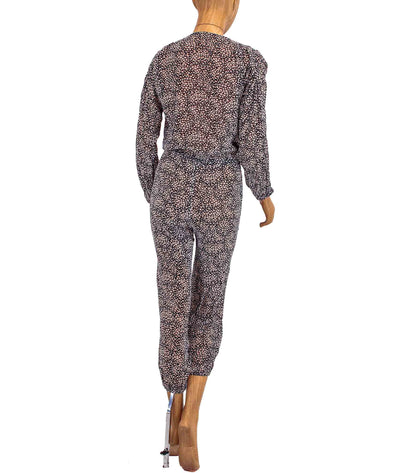 Ulla Johnson Clothing Medium | US 6 Printed Long Sleeve Jumpsuit