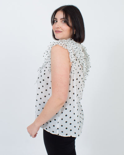 Ulla Johnson Clothing Medium | US 8 Ruffled Lace Sleeveless Blouse