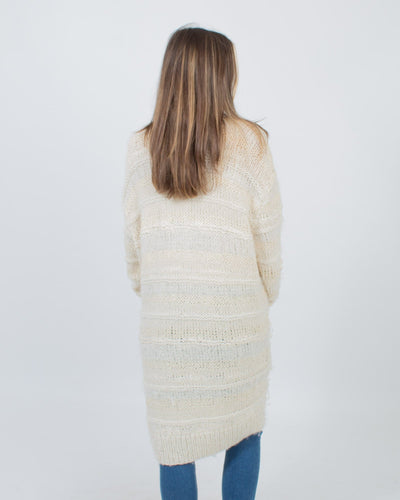 Ulla Johnson Clothing Small Striped Cream Cardigan