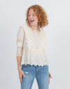 Ulla Johnson Clothing Small | US 4 Ruffle and Applique Blouse