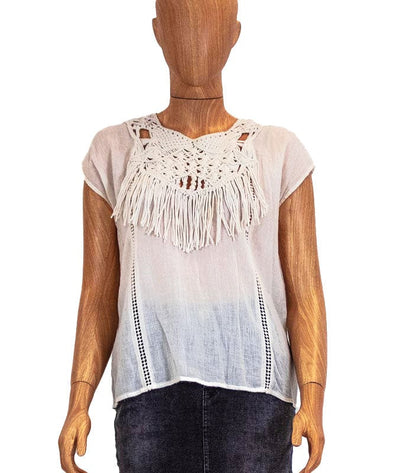 Ulla Johnson Clothing Small | US 6 "Alaro" Fringe Blouse