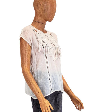 Ulla Johnson Clothing Small | US 6 "Alaro" Fringe Blouse