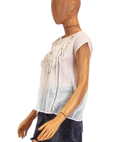 Ulla Johnson Clothing Small | US 6 "Alaro" Fringe Blouse