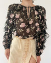 Ulla Johnson Clothing XS | US 0 Sheer Floral Blouse