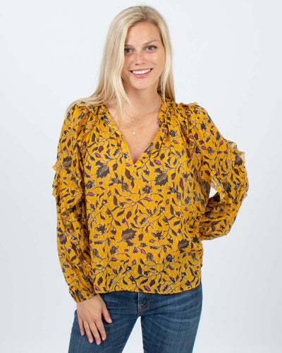 Ulla Johnson Clothing XS | US 2 Printed Silk Blouse