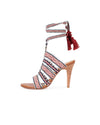 Ulla Johnson Shoes Small | US 8 I IT 38 Beaded "Sabina Tribal" Ankle Wrap Tassel Sandals