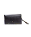 Valentino Bags One Size Leather Rockstud Clutch with Chain Strap