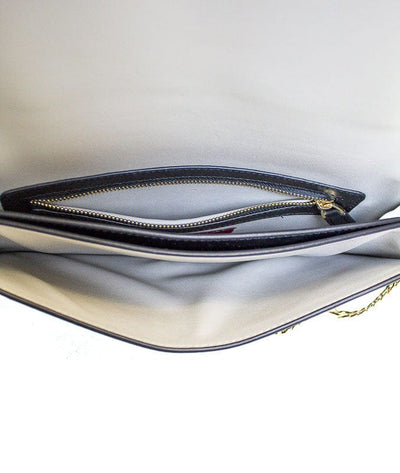 Valentino Bags One Size Leather Rockstud Clutch with Chain Strap