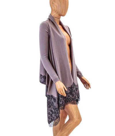 Valentino Clothing Medium Lace Trim Open Front Cardigan