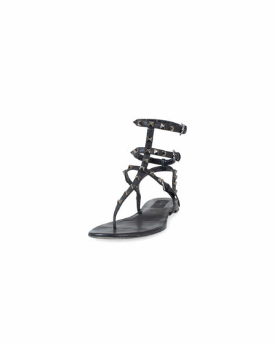 Valentino Shoes Medium | US 9 Rockstud Gladiator Sandals in Black