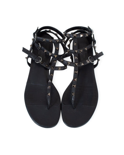 Valentino Shoes Medium | US 9 Rockstud Gladiator Sandals in Black