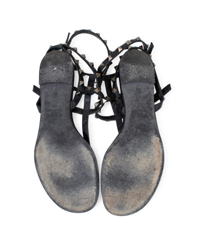 Valentino Shoes Medium | US 9 Rockstud Gladiator Sandals in Black