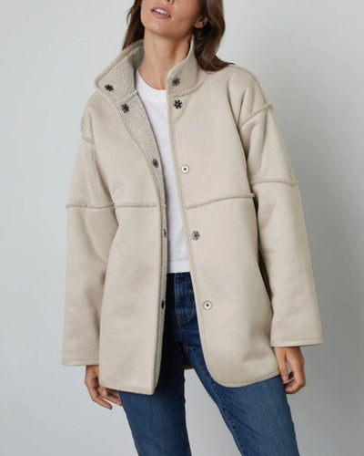 Velvet by Graham & Spencer Clothing Medium "Albany Reversible" Faux Shearling Jacket