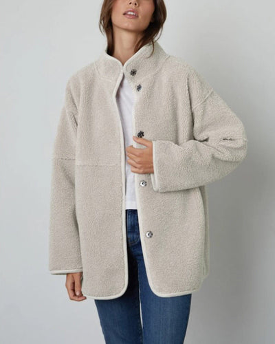 Velvet by Graham & Spencer Clothing Medium "Albany Reversible" Faux Shearling Jacket