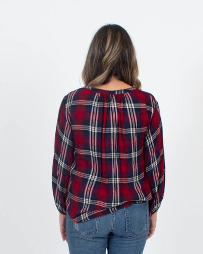 Velvet by Graham & Spencer Clothing Small Plaid Button Down Blouse