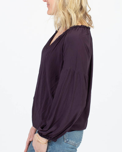 Velvet by Graham & Spencer Clothing Small Split Neck Blouse