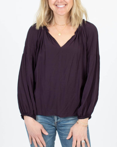 Velvet by Graham & Spencer Clothing Small Split Neck Blouse