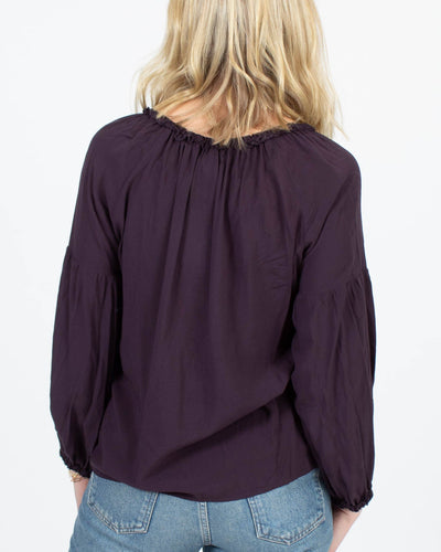 Velvet by Graham & Spencer Clothing Small Split Neck Blouse