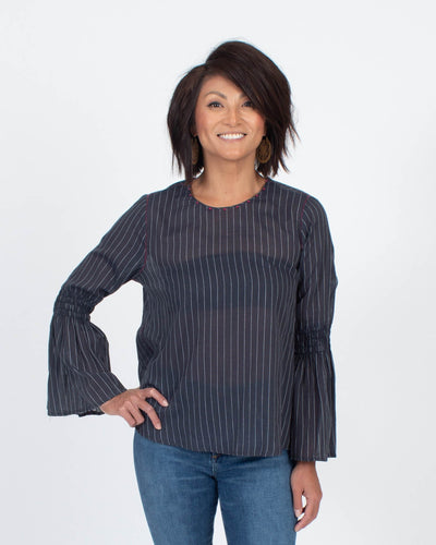 Velvet by Graham & Spencer Clothing Small Striped Flared Sleeve Top