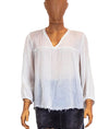 Velvet by Graham & Spencer Clothing Small White Peasant Blouse