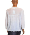 Velvet by Graham & Spencer Clothing Small White Peasant Blouse