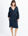 Velvet by Graham & Spencer Clothing XS Navy Long Sleeve Dress
