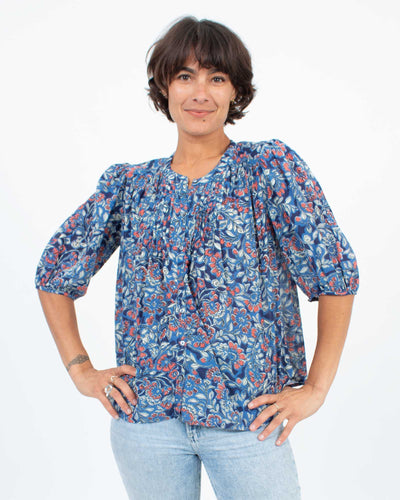 Velvet by Graham & Spencer Clothing XS Printed Puff Sleeve Blouse