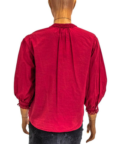 Velvet by Graham & Spencer Clothing XS Red Button Down Blouse