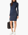 Velvet by Graham & Spencer Clothing XS Textured Knit Turtleneck Dress