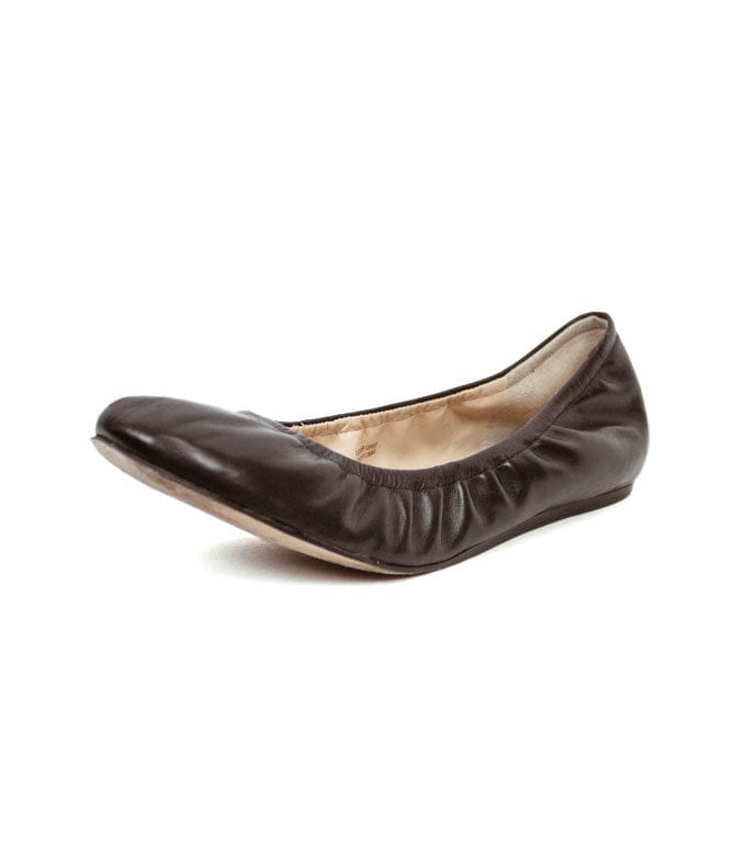 Vera Wang Lavender Shoes Large | US 10 Lillian Black Leather Flats