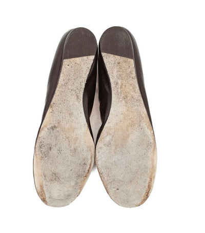 Vera Wang Lavender Shoes Large | US 10 Lillian Black Leather Flats