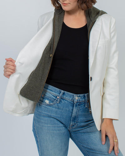 Veronica Beard Accessories One Size "Cashmere Hoodie Dickey"