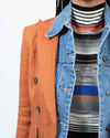 Veronica Beard Clothing XS | US 0 Rust Blazer with Removable Denim Vest