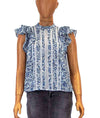 Veronica Beard Clothing XXS | US 0 Blue Floral Blouse