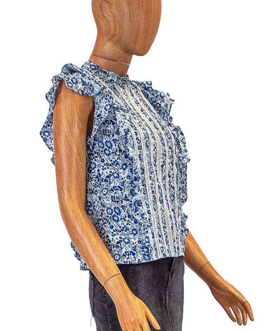Veronica Beard Clothing XXS | US 0 Blue Floral Blouse